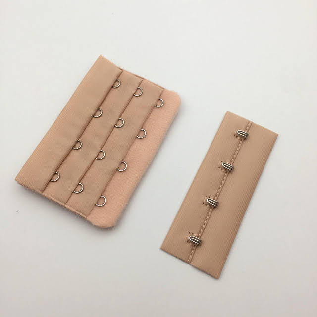 Hook and Eye Bra Closure - Apricot - 4 x 3