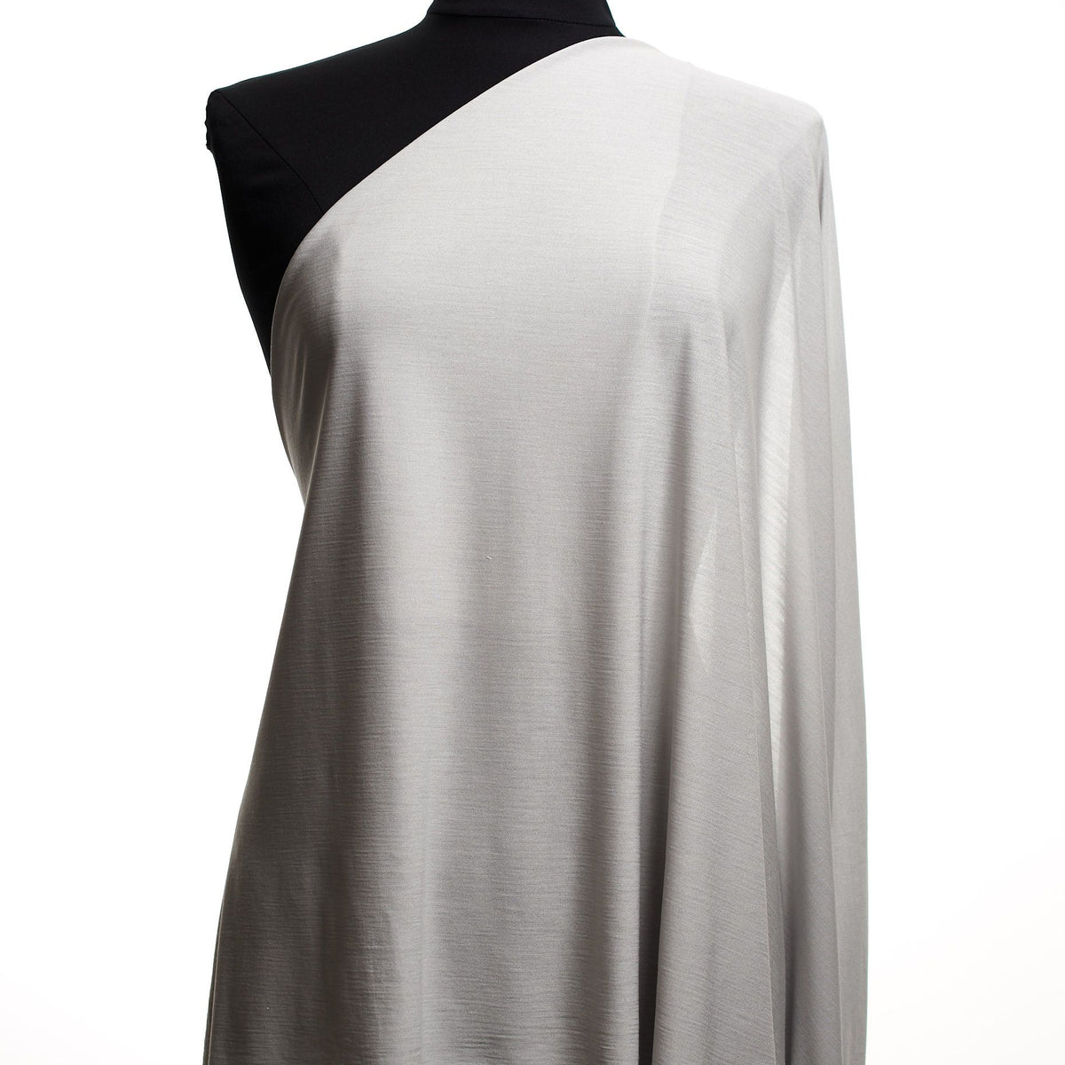 Virgin Wool & Silk Jersey - Light Grey - Designer Deadstock