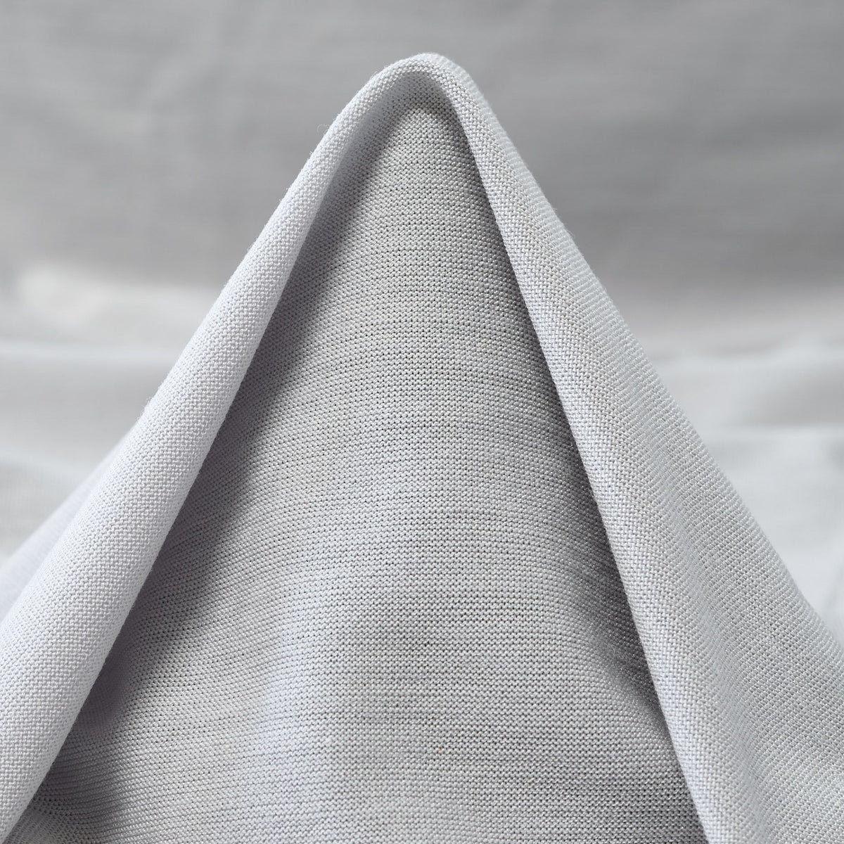 Virgin Wool & Silk Jersey - Light Grey - Designer Deadstock