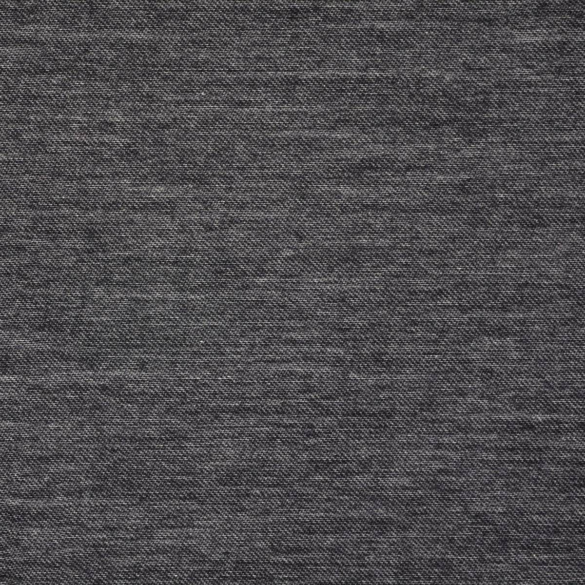 Virgin Wool & Cotton Twill Jersey - Heathered Charcoal - Italy Designer Deadstock