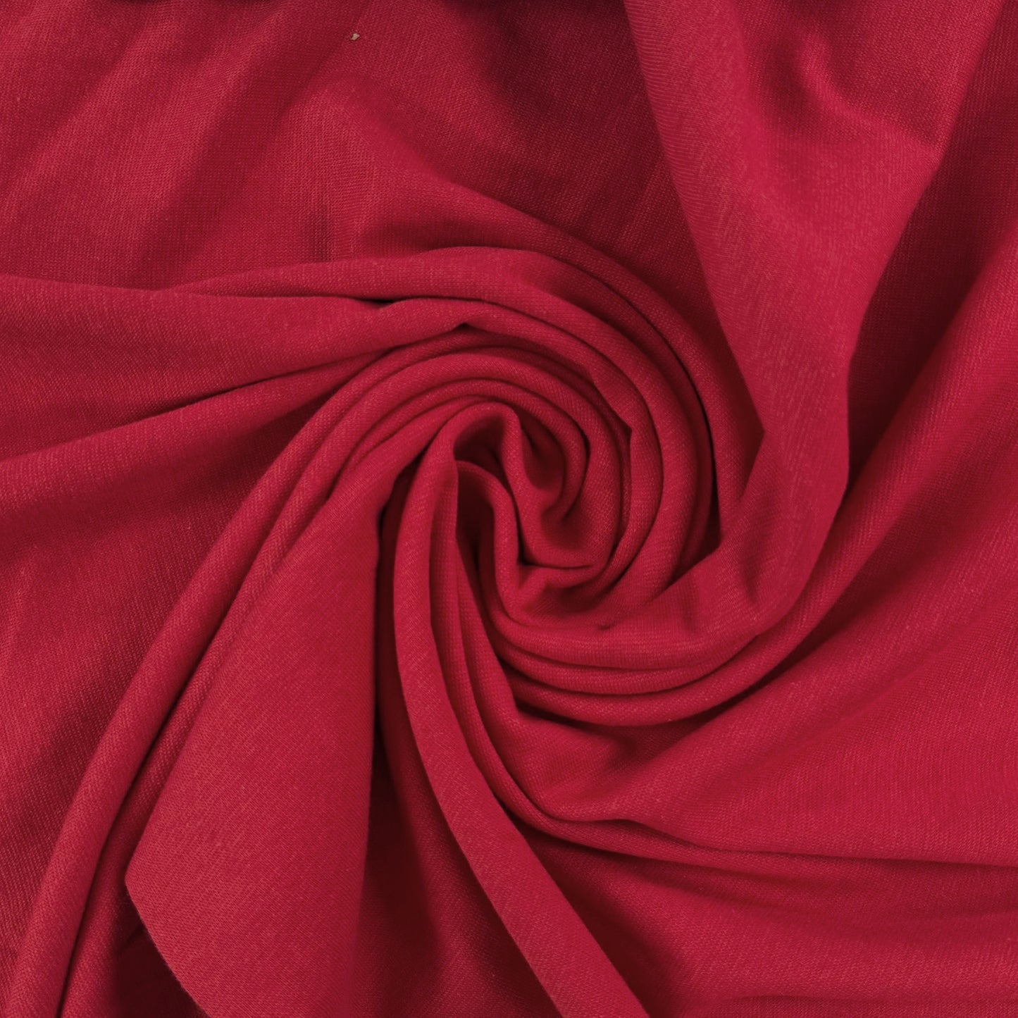 Bamboo Cotton 1x1 Rib Knit  - Red - Deadstock