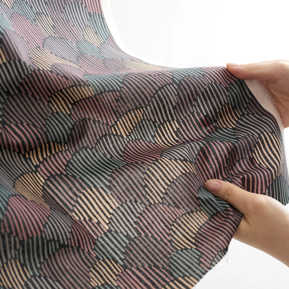 Pathway by Bookhou - Scallops - 3C - Cotton Linen Sheeting Fabric