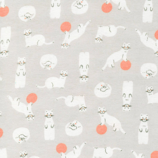 Stoats - Winter Forest - Grey - Organic Cotton Flannel