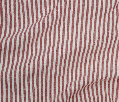 Yarn Dyed Red & White - Organic Cotton Stripe
