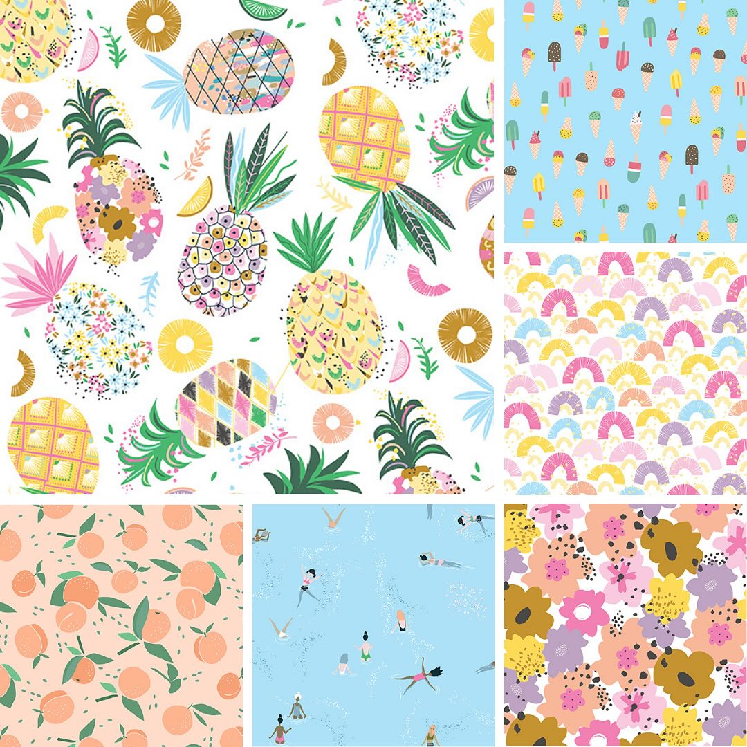 Blossom - Pineapple Crush - Cotton Fabric