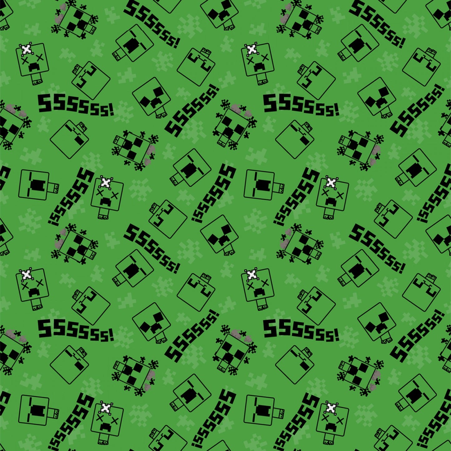 Minecraft - Chibi Creeper - Cotton Fabric