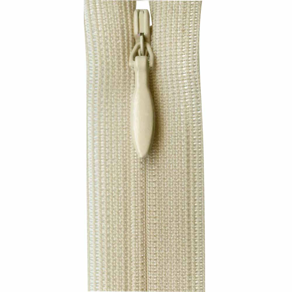 Invisible Closed End Zipper 55cm (22″) - Light Beige