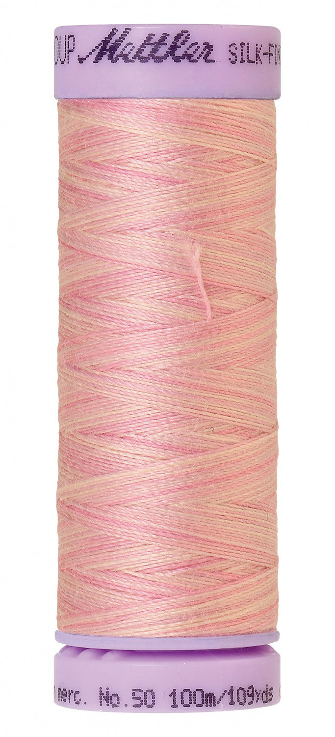 Seraflex - Mettler - Silk-Finish 50wt Variegated Cotton Thread 109yd/100M So Soft Pink