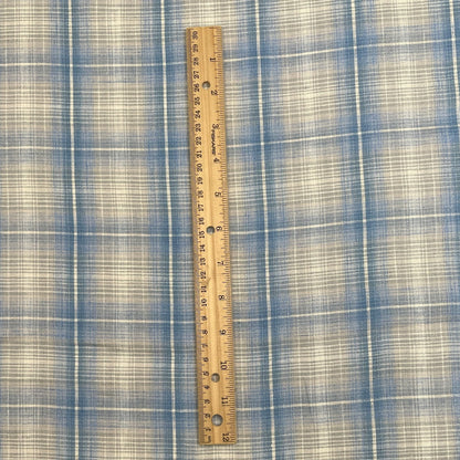 Yarn Dyed 100% Linen Plaid - Blue Large Check - 58"