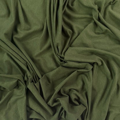 Bamboo Cotton Feather Jersey - Moss