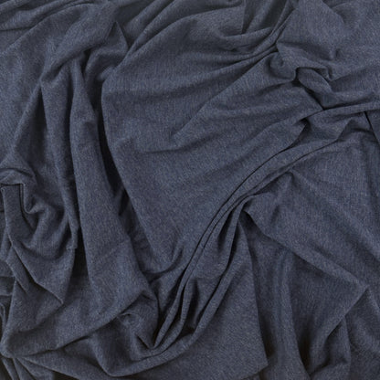 Bamboo Cotton Feather Jersey - Heathered Lake