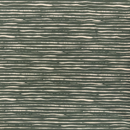 Cotton Jersey Knit - Army Green Stripe