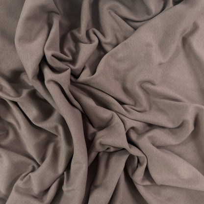 Organic Cotton 1x1 Rib Knit - Taupe - Made in Canada