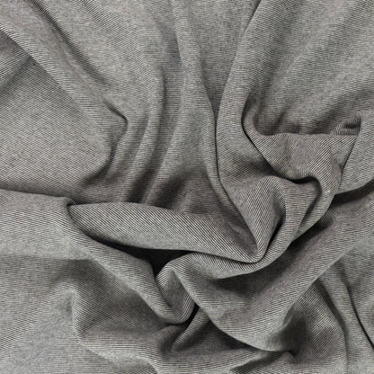 Yarn Dyed Organic Cotton 1x1 Rib Knit - Black & White Stripe - Made in Canada