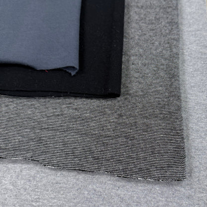 Organic Cotton 1x1 Rib Knit - Heather Grey - Made In Canada