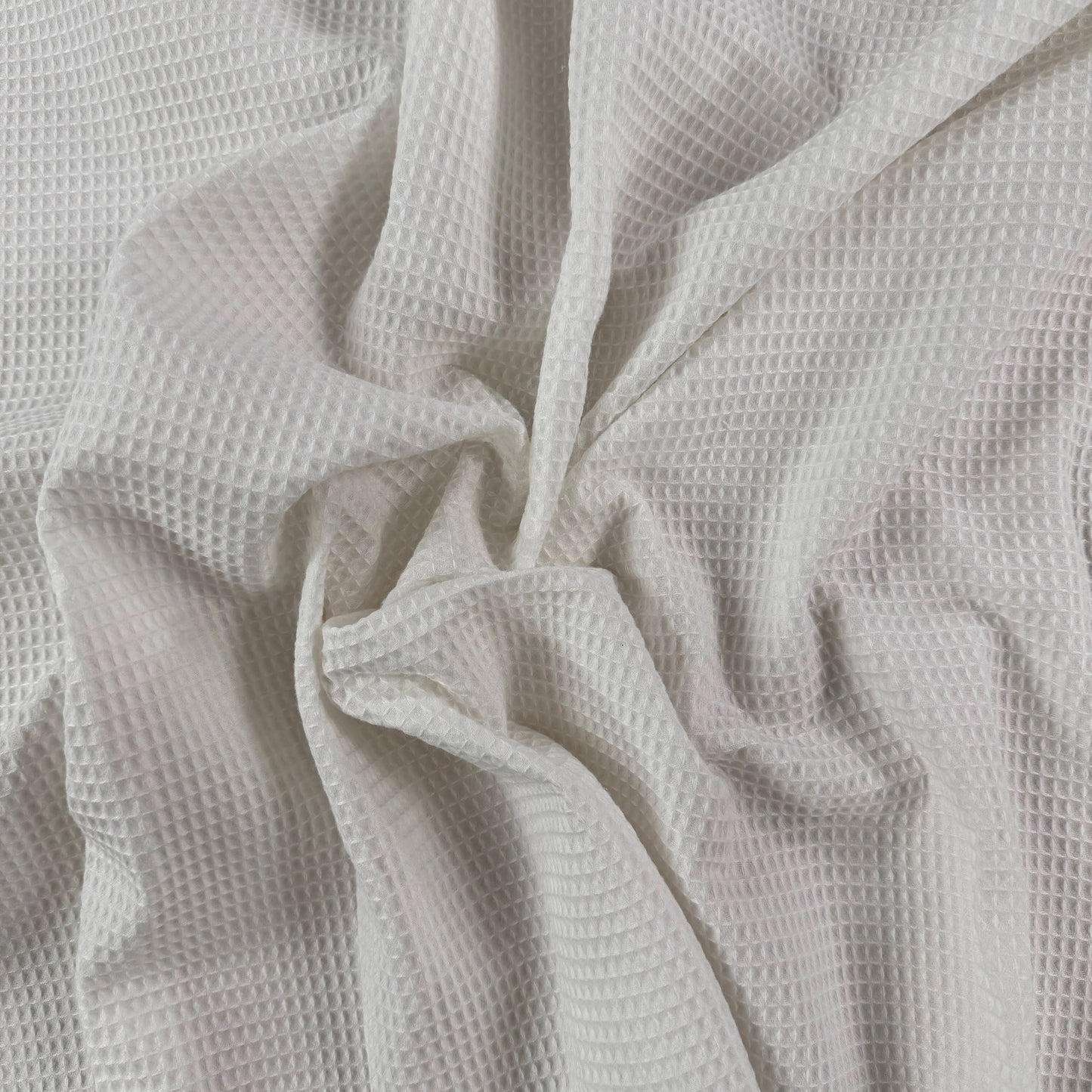 Woven Organic Cotton Waffle - Off White/Ivory  - Film Studio Deadstock