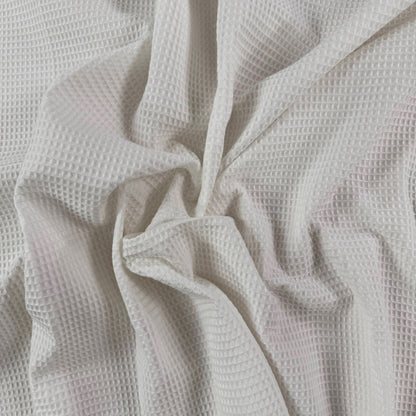 Woven Organic Cotton Waffle - Off White/Ivory  - Film Studio Deadstock