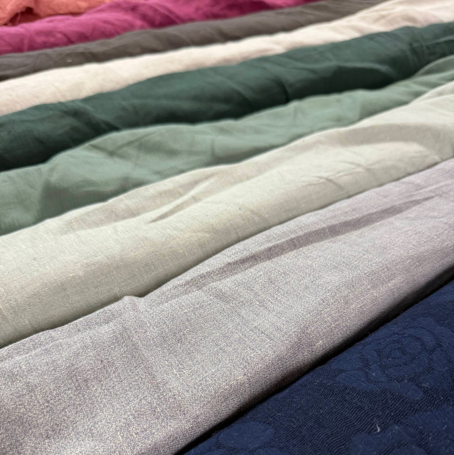 100% Linen - Heathered Robin's Egg