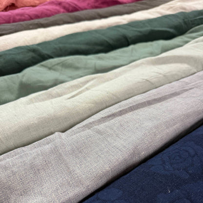 100% Linen - Heathered Robin's Egg