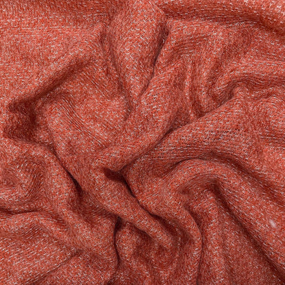 32" Remnant - Red Sweater Knit - Wool / Acrylic - Deadstock Fabric