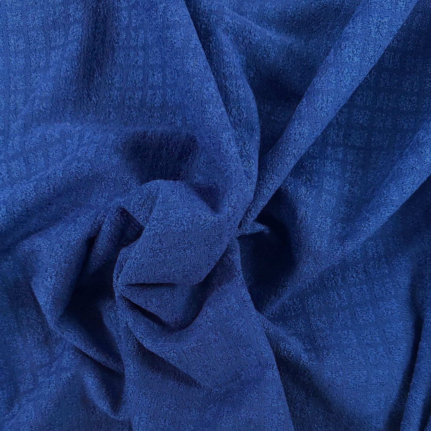 Polyester Velvet Upholstery Fabric - Blue - Film Studio Deadstock
