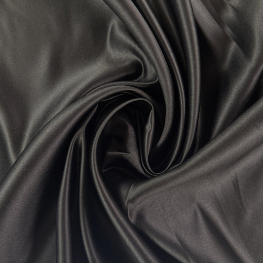 Satin - Polyester - Black - Film Studio Deadstock