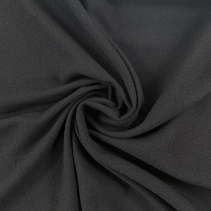 Airy Wool Blend Crepe - Black  - Film Studio Deadstock