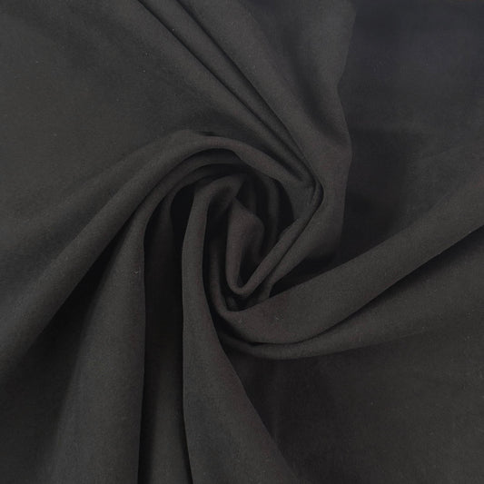 Heavy Double Brushed Moleskin - Cotton - Black  - Film Studio Deadstock