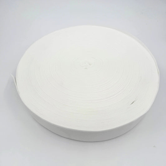 38mm (1.5") Soft Plush Latex Free Elastic - White