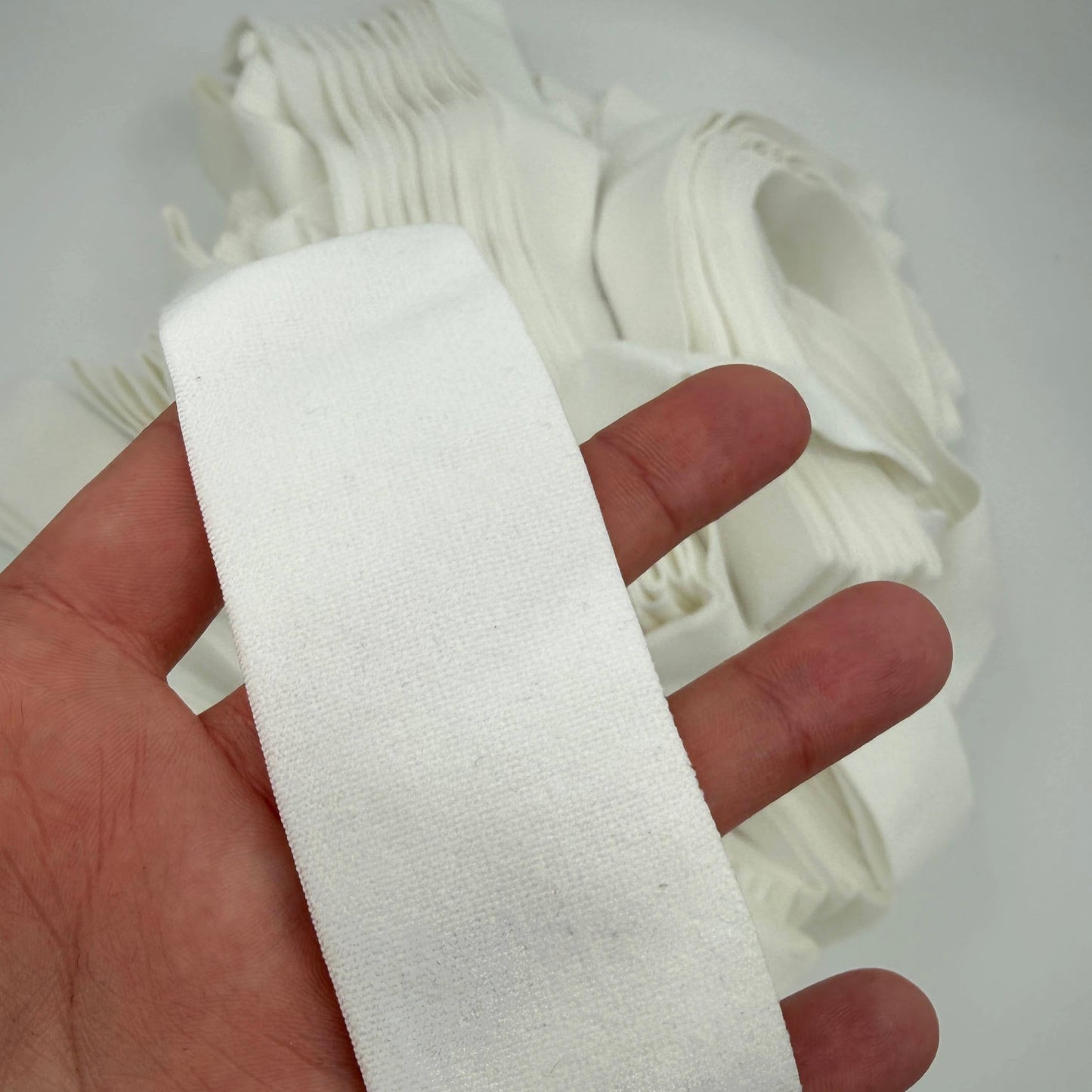 38mm (1.5") Soft Plush Latex Free Elastic - White