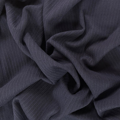 Wool Corduroy Texture Overcoating - Dark Navy - Film Studio Deadstock