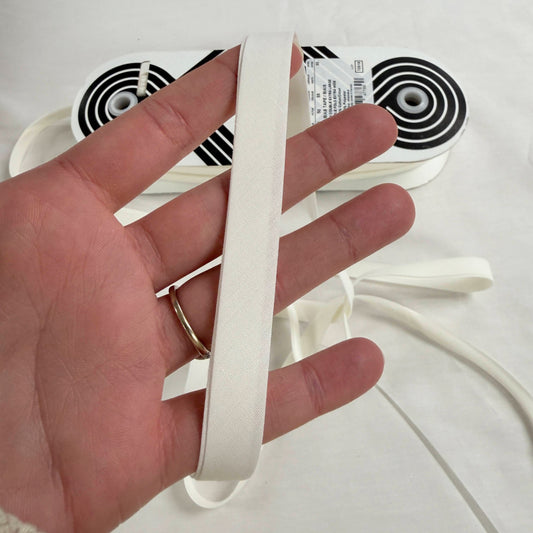 Extra Wide Double Fold Bias Tape 13mm (1/2") - Ivory