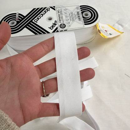 Quilt Bias Binding Extra Wide Double Fold 25mm (1") - White