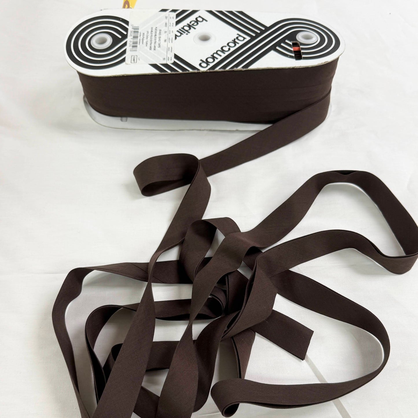 Quilt Bias Binding Extra Wide Double Fold 25mm (1") - Dark Brown