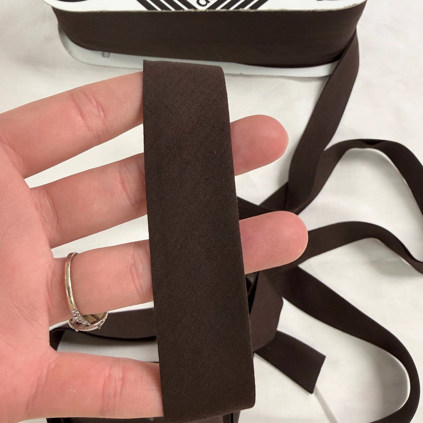 Quilt Bias Binding Extra Wide Double Fold 25mm (1") - Dark Brown