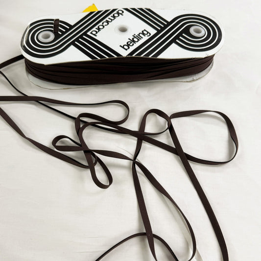 6mm  Double Fold Bias Tape (1/4") - Dark Brown
