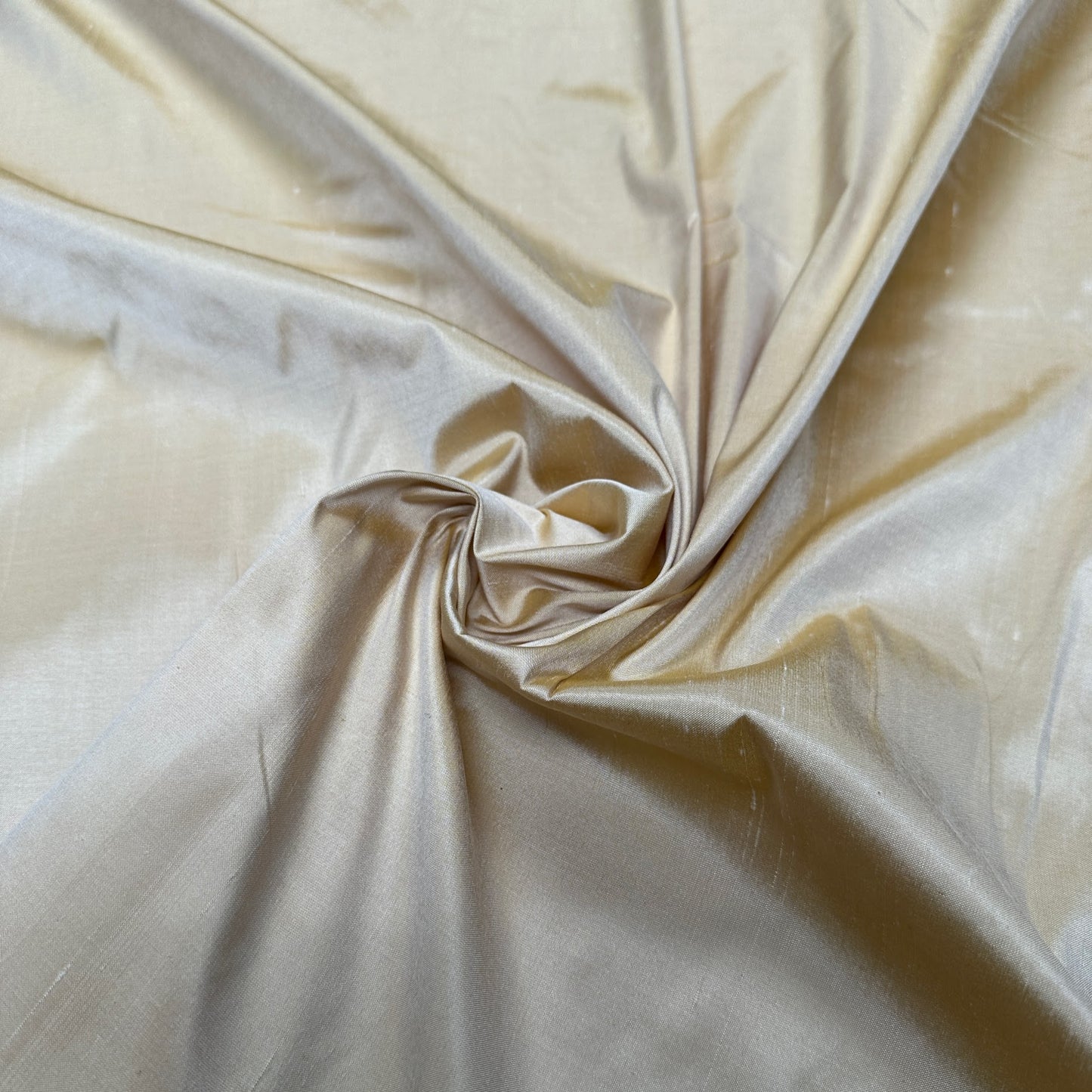 Silk Shantung - Yellow / Cream - 24mm - Deadstock