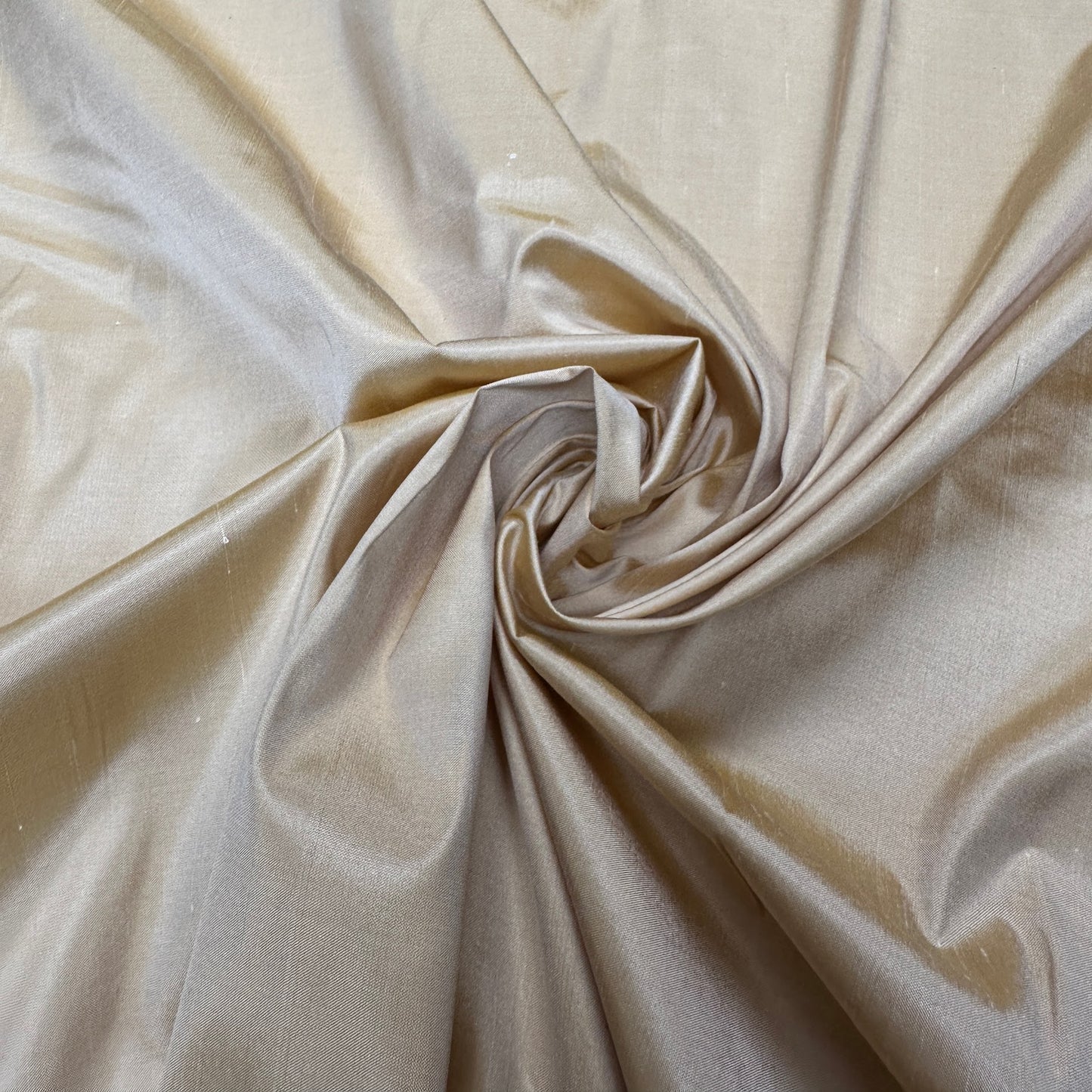 Silk Shantung - Yellow / Cream - 24mm - Deadstock