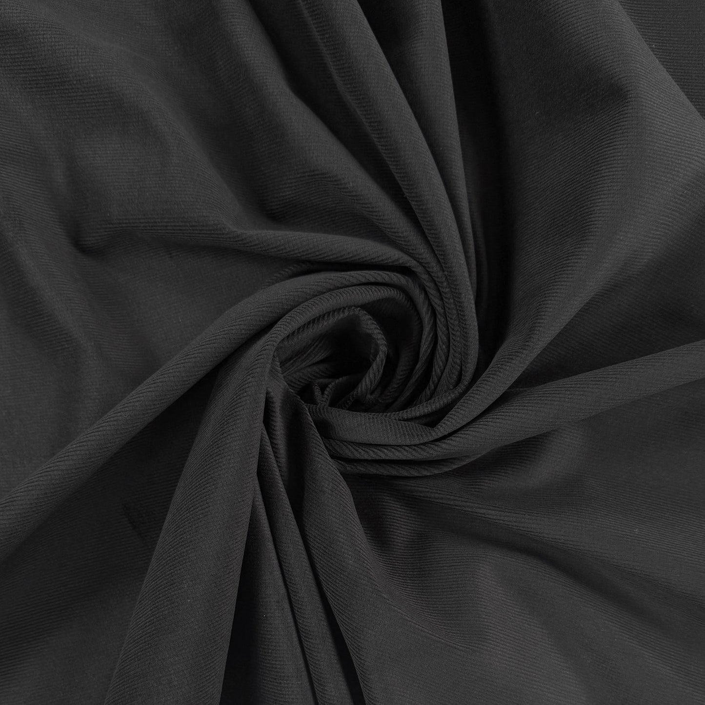 Fine Cotton Stretch Corduroy 16 Whale - Black