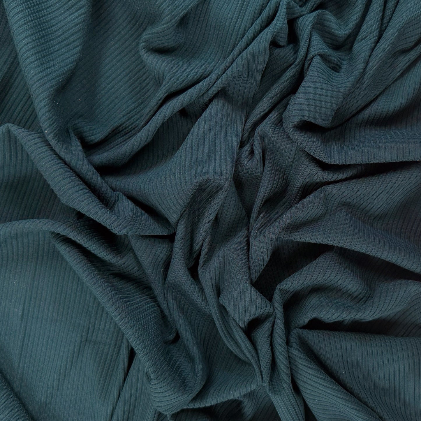 Bamboo Rib Knit - Peacock