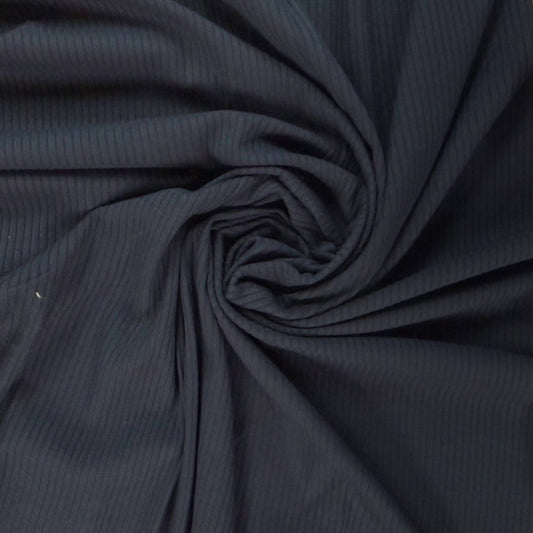 Bamboo Rib Knit - Navy