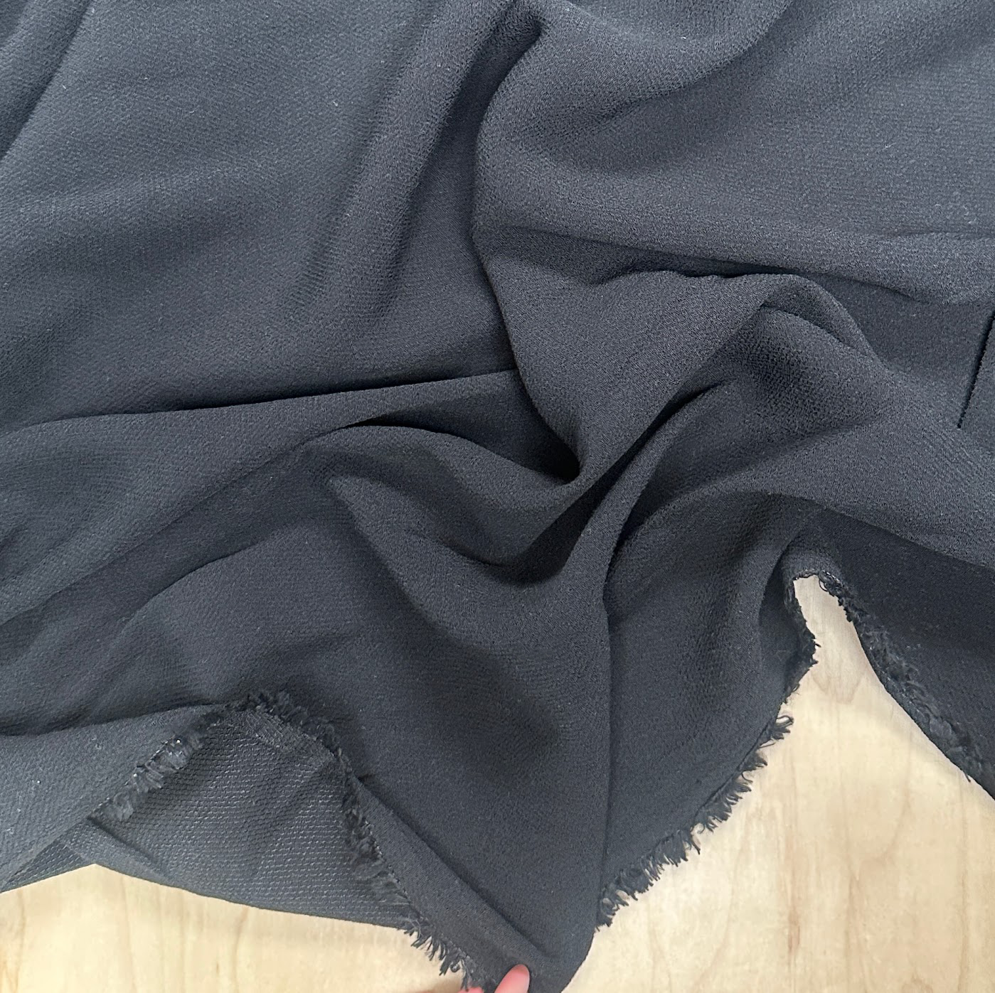 Black Rayon Crepe - Deadstock