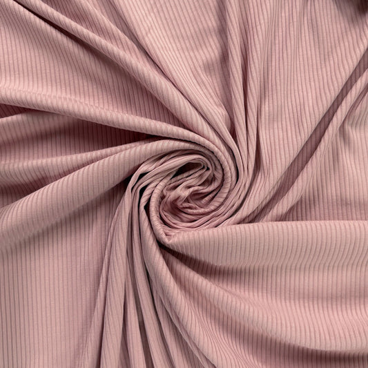 Bamboo Rib Knit - Blush