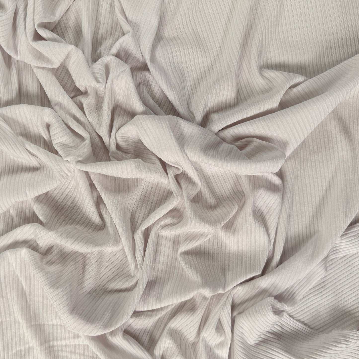 Bamboo Rib Knit - White