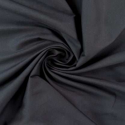 Crisp European Cotton Poplin - Black