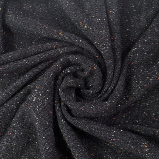 Acrylic Sweater Knit - Heathered Black - Deadstock