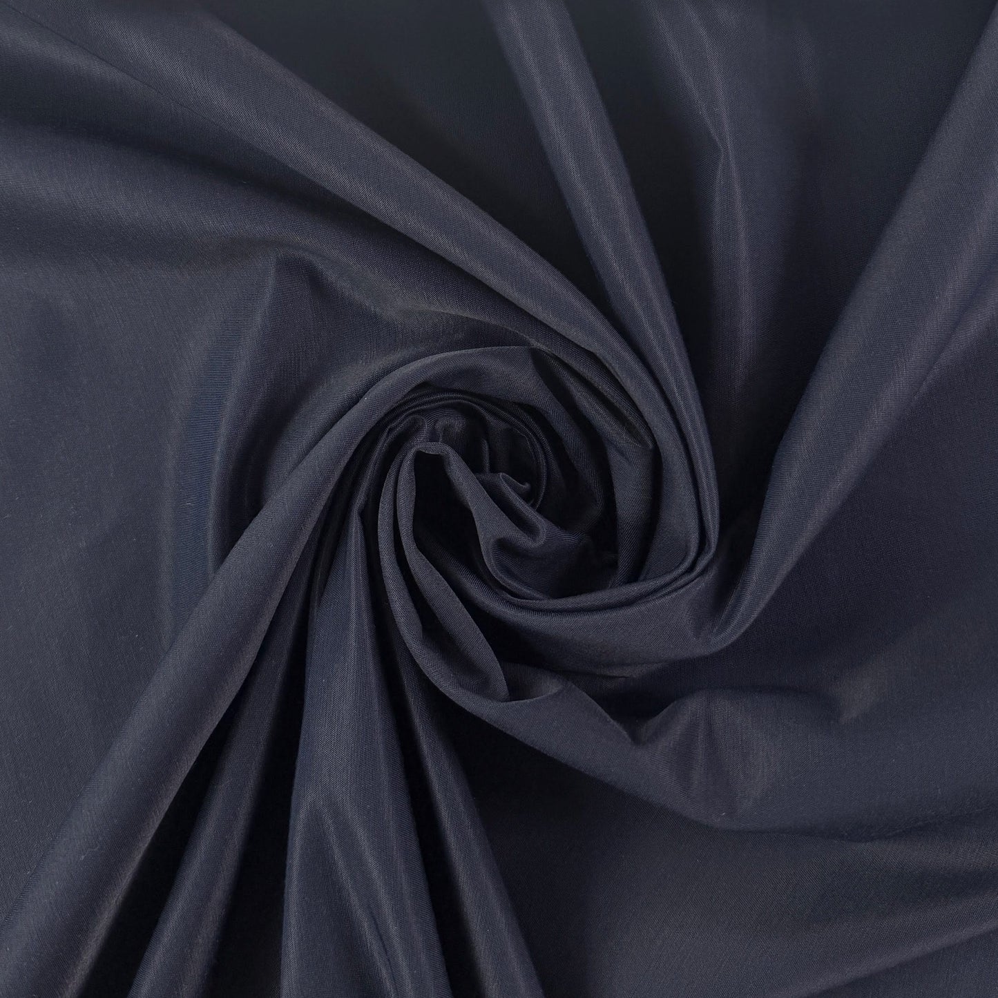 Rayon Cotton Sateen - Navy  - Deadstock