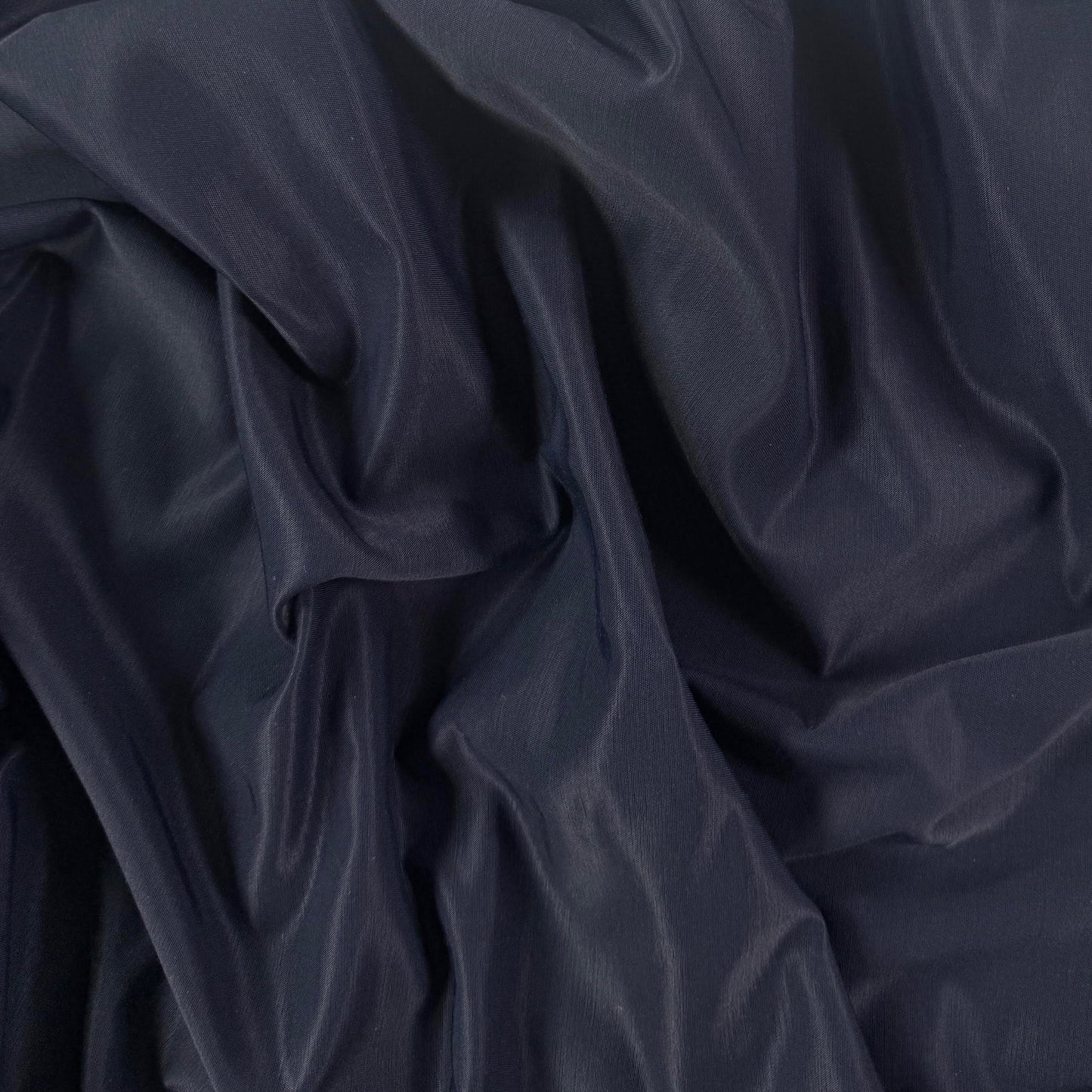 Rayon Cotton Sateen - Navy  - Deadstock