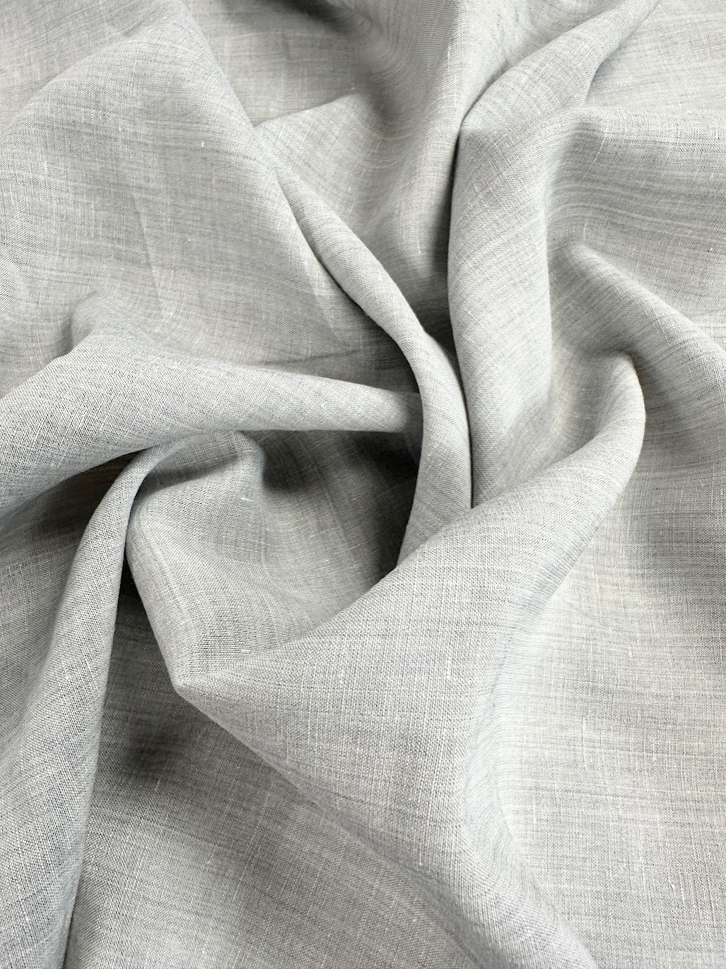 Linen / Rayon Yarn Dyed Slub - Light Grey - Deadstock