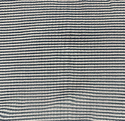 39" Remnant - Knit Cotton - Navy & Ivory Stripe - Film Studio Deadstock